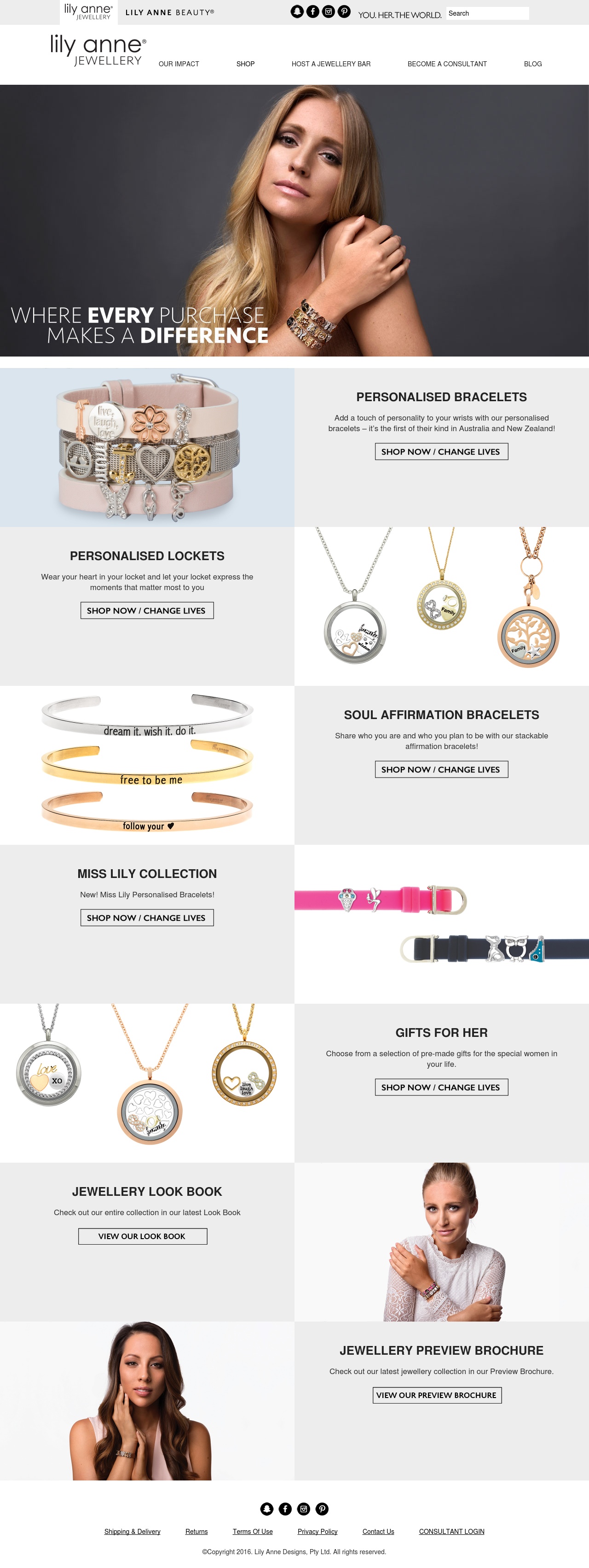 Lily Anne Jewellery Website